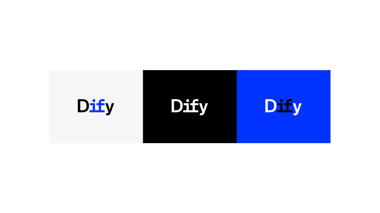 The two-tone Dify logo in its approved color treatment